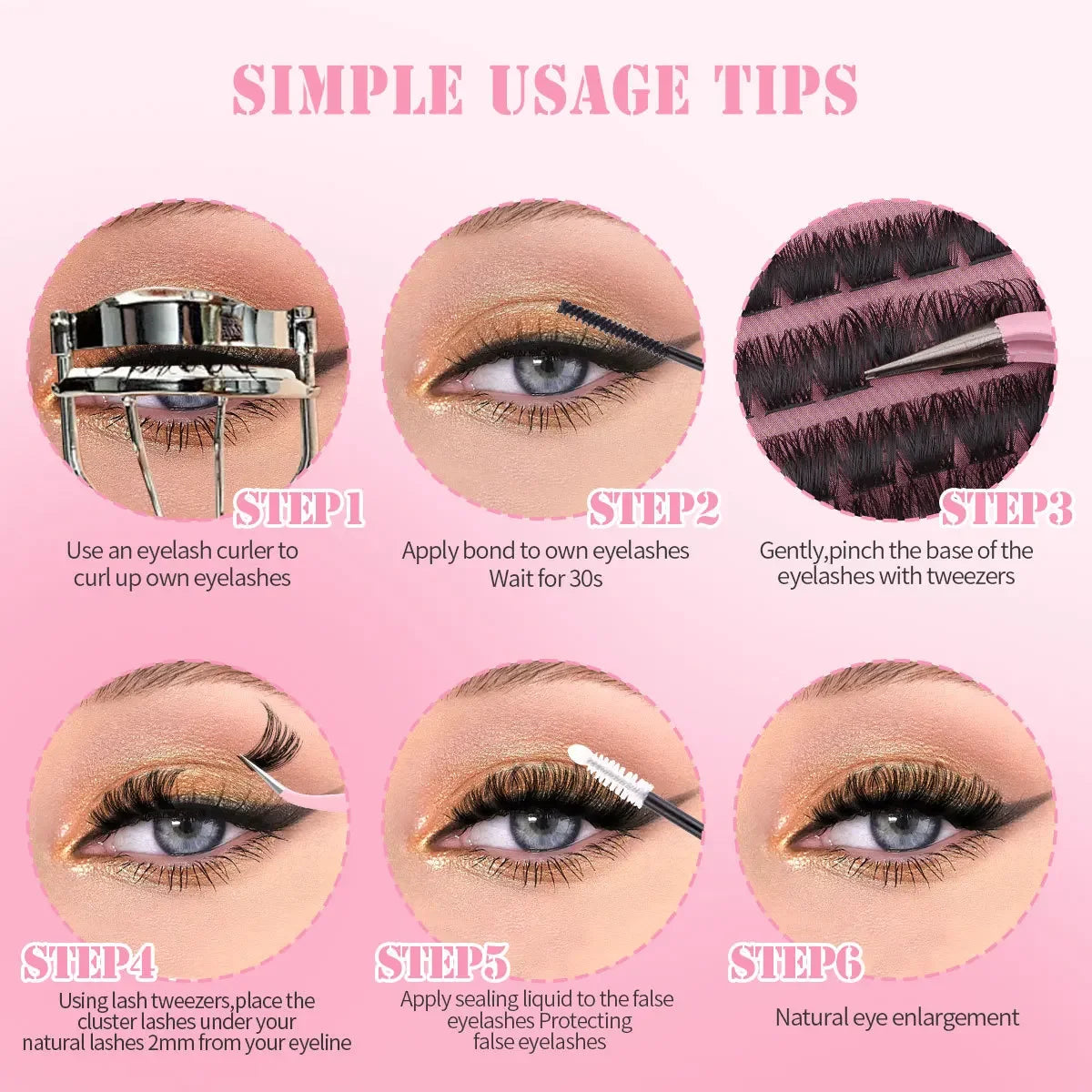 Cluster Lash Kit - D Curl + Bond & Seal