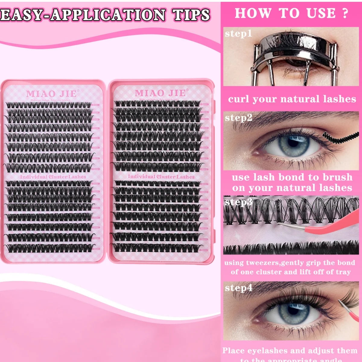 Cluster Lash Kit - D Curl + Bond & Seal